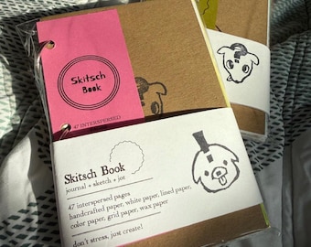 S-kitsch Books! Handmade, Hand-bound, Sketchbook, Notebook, Collage, Junk Journal, Handcrafted Paper, Sticker Collection