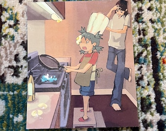 Yotsuba Egg Print, Cute, Funny, Poster, Anime, Painting