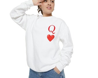 Queen of Hearts - Unisex Garment-Dyed Sweatshirt