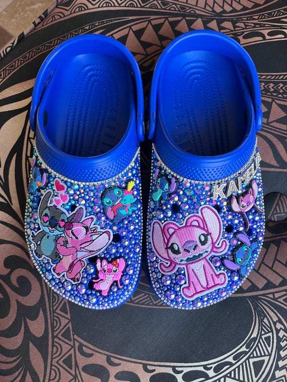 Custom Stitch Crocs (blue Bolt) - Etsy display picture 2