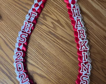 Custom Graduation ribbon lei