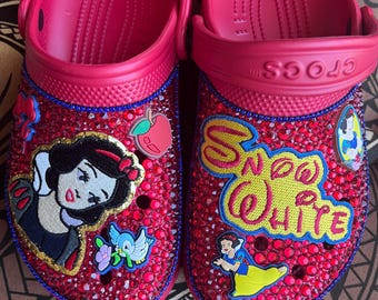 Snow White Rhinestone Crocs