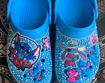 Custom Stitch Crocs (Light Blue)