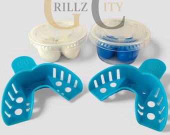 Mold kit for Custom Grillz 10k  14k 18k Gold or 925 Silver / Dental Teeth Impression / 2 Sets for Two Attempts Cosmetic Use only