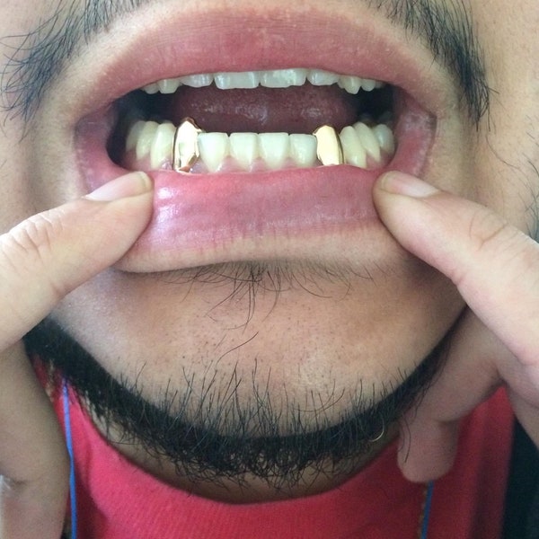 Cheap Silver Grillz With Fangs Etsy