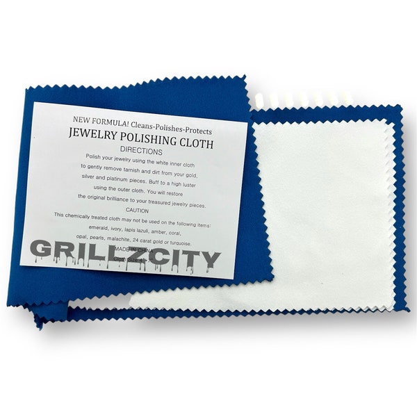 Polishing cloth jewelry cleaner for Grillz / jewelry Super Soft flannel  cleaning jewelry Navy Blue tarnish remover ( New version )