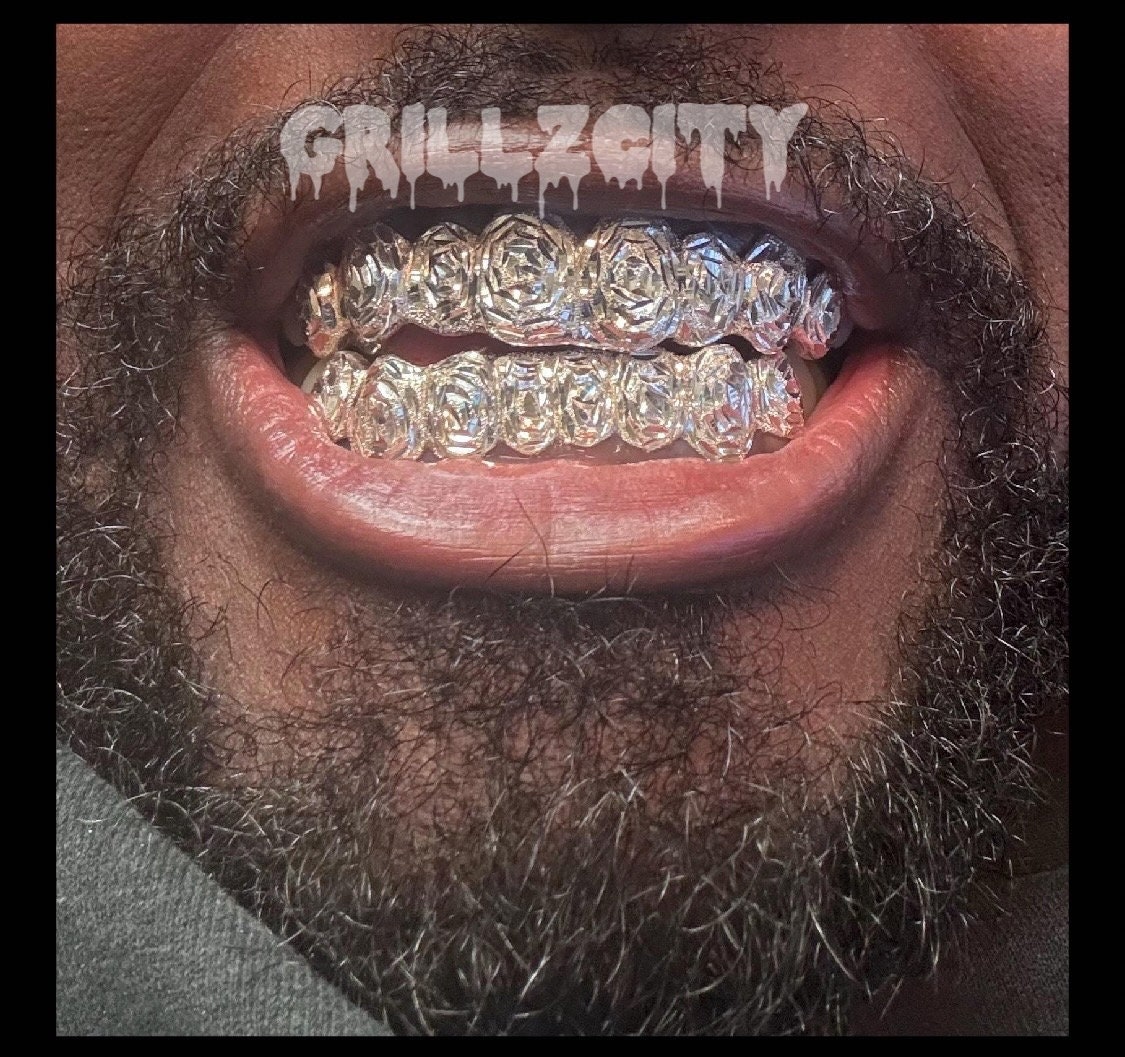 Handmade Custom Fit Grillz, 10k-18k Gold or 925 Silver, Rose