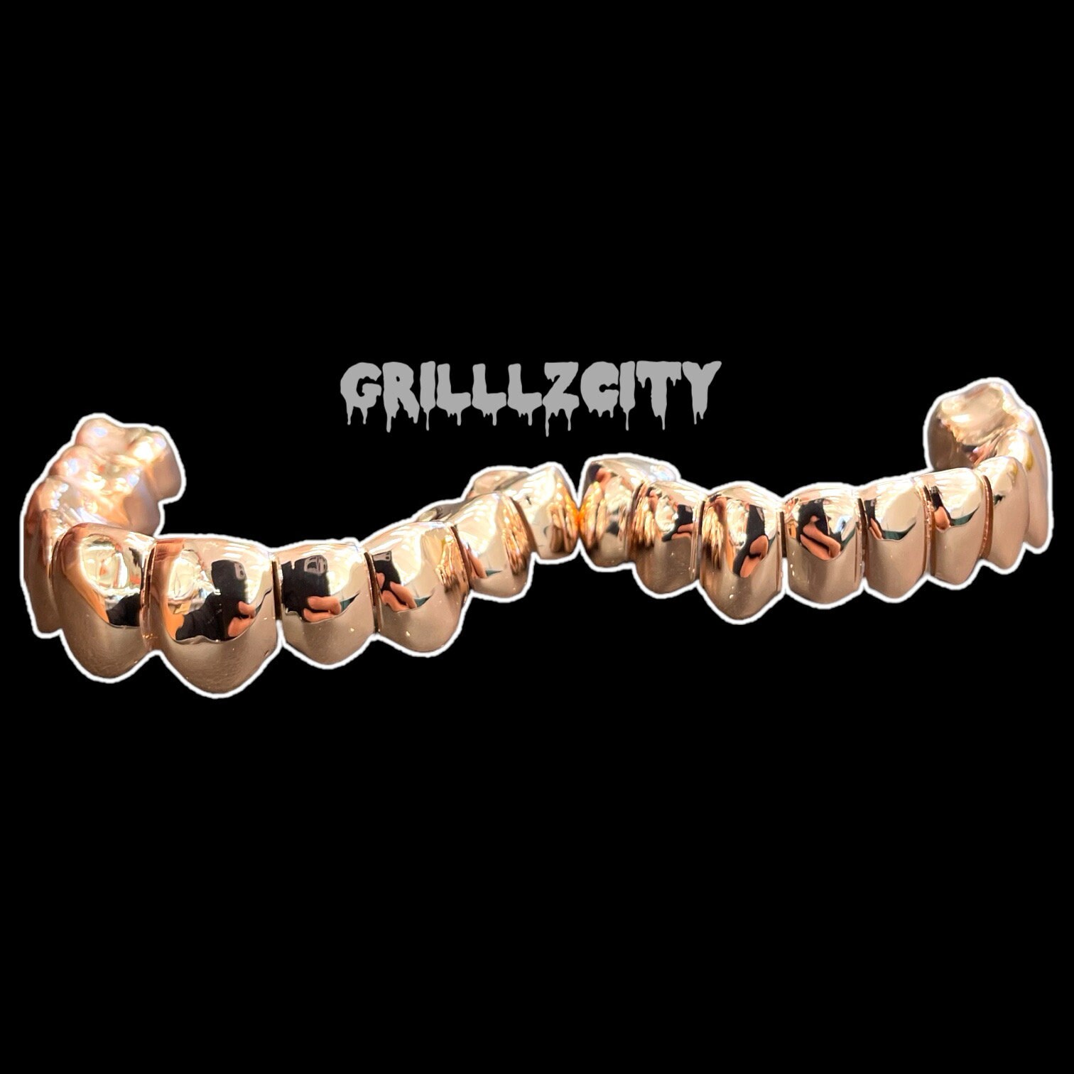 Custom Solid Gold Grillz / 925 Silver Grillz , Permanent Cut / Deep Cut Grillz With Free Mold