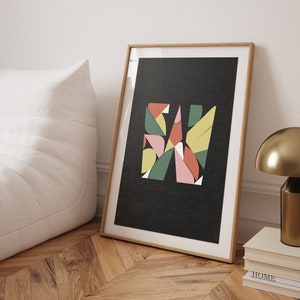 Abstract Letter Print, Personalised Single Letter, Wall Art Poster All Letters Available