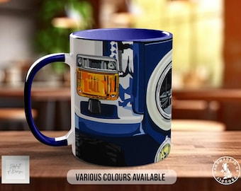 Toyota FJ40 Mug, Car Lover Gift, Petrolhead Present, Dad Birthday Idea, Automotive Wall Art, Coloured Ceramic Cup