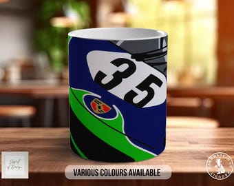 Porsche 917 No.35 "Hippie" Mug, Car Lover Gift, Petrolhead Present, Dad Birthday Idea, Automotive Wall Art