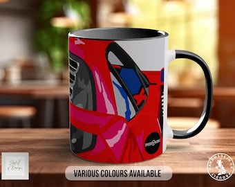 Ferrari F40 Mug, Car Lover Gift, Petrolhead Present, Dad Birthday Idea, Automotive Wall Art, Coloured Ceramic Cup