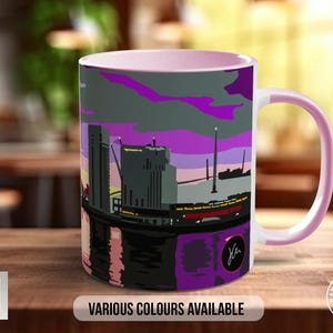 Morning Dome Mug, Art Lover Gift, Illustrated Coffee Cup, Tea Drinker Present, Bone China Option