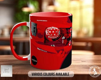 Ferrari Formula One Mug, Car Lover Gift, Petrolhead Present, Dad Birthday Idea, Automotive Wall Art
