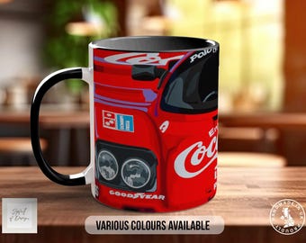 Porsche 962C Coca-Cola No.5 Mug, Car Lover Gift, Petrolhead Present, Dad Birthday Idea, Automotive Wall Art