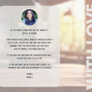 a card with a picture of a woman on it