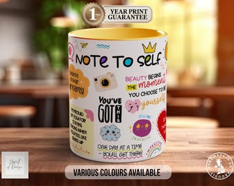 Note to Self Mug: Positive Affirmations, Mental Health Gift