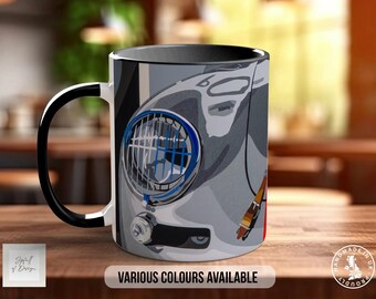 Porsche 356 Mug, Car Lover Gift, Petrolhead Present, Dad Birthday Idea, Automotive Wall Art, Coloured Ceramic Cup