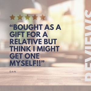 a table with a quote on it that says, bought as a gift for a