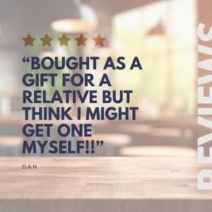 a table with a quote on it that says, bought as a gift for a