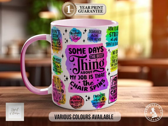 Sarcastic Work Mug – Funny Retro Office Gift