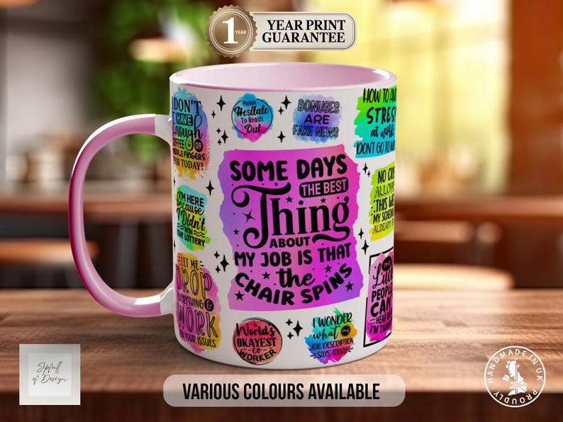 Sarcastic Work Mug – Funny Retro Office Gift image 1