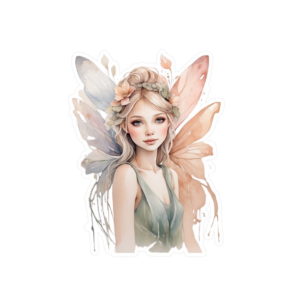 Watercolor Fairy Sticker | Kiss-Cut Sticker | Fantasy Lover |  Magical and Delicate | Dreams & Wishes