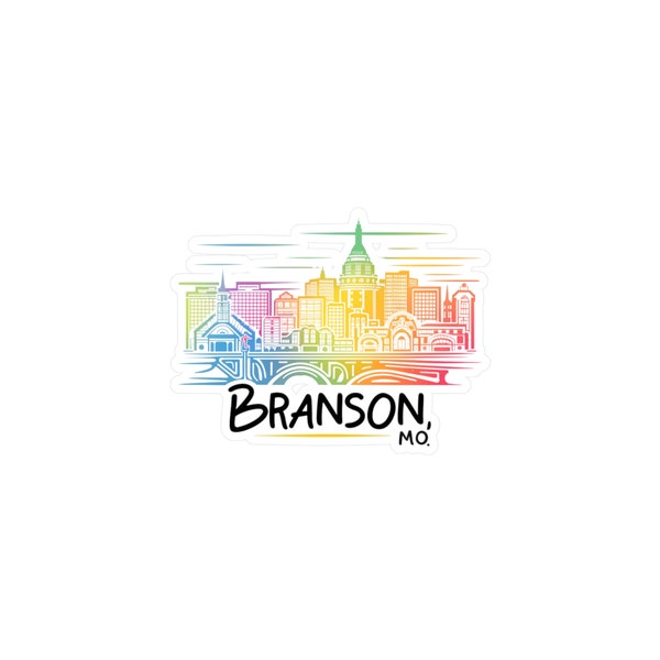 Branson MO Sticker - Live Entertainment & Ozark Adventures - journal, laptop, water bottle, car decal