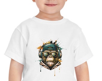 Bitcoin Monkey Toddler Short Sleeve Tee Bitcoin Shirt, Satoshi Shirt, Crypto Gift, Bitcoin Lover, Bitcoin Gift, Crypto Shirt BTC Gift