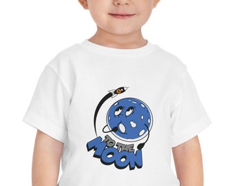 To The Moon Toddler Short Sleeve Tee Bitcoin Shirt, Satoshi Shirt, Crypto Gift, Bitcoin Lover, Bitcoin Gift, Crypto Shirt, BTC Gift, Kid Tee