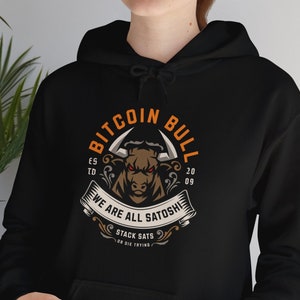 Bitcoin Bull Graphic Hoodie: Crypto Trader Gift