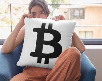 Bitcoin Pillow: Crypto Trader Gift, BTC Decor