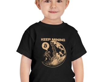 Keep Mining Unisex Toddler Short Sleeve Tee Bitcoin Shirt, Satoshi Shirt, Crypto Gift, Bitcoin Lover, Bitcoin Gift, Crypto Shirt, BTC Gift