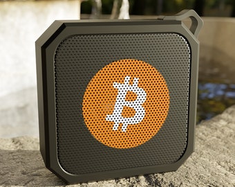 Enceinte Bitcoin, Enceinte Bluetooth extérieure, Résistante à l'eau, Enceinte de fête, Enceinte étanche, Enceinte crypto, Musique de fête