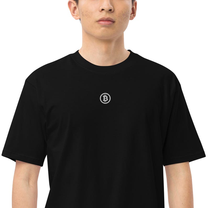Bitcoin Logo Saylor Style Men’s premium heavyweight tee