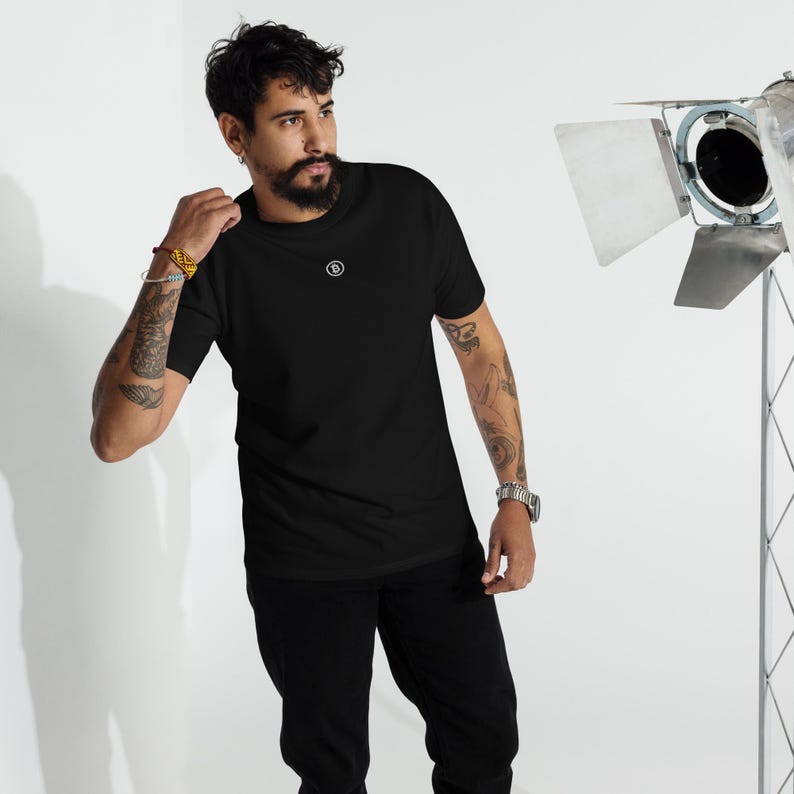 Bitcoin Logo Saylor Style Men’s premium heavyweight tee