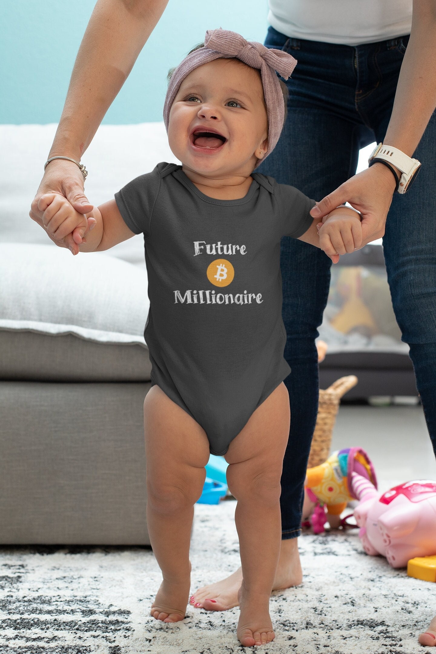 Future Bitcoin Millionaire Onesie, Kids T-shirt, Infant Bitcoin Shirt, Toddler Crypto Shirt, Baby Shower Gift, First Birthday Gift, newborn