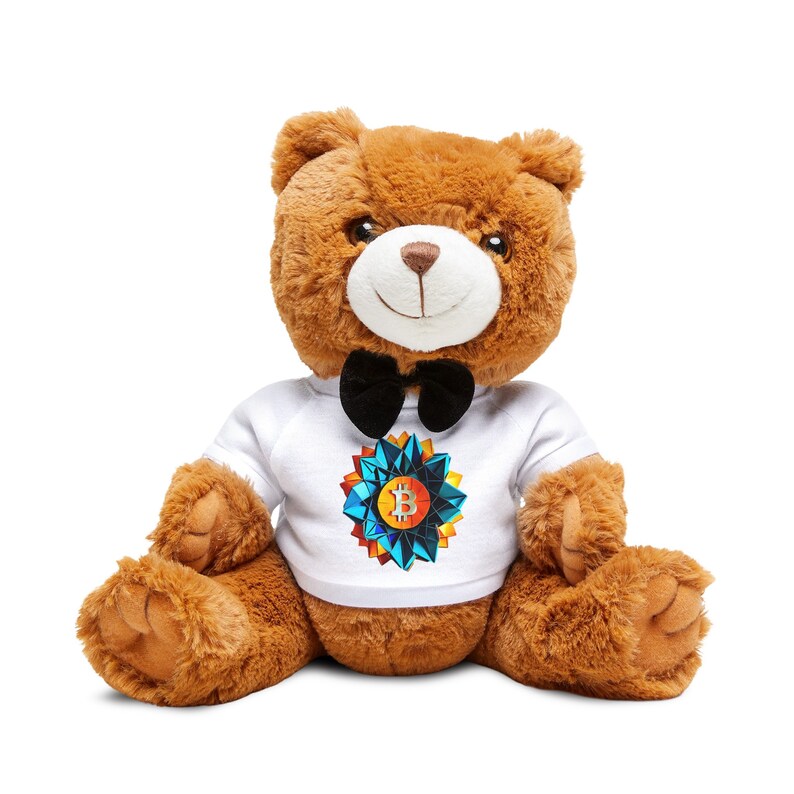 Bitcoin Teddy Bear With T-shirt, Bitcoin Gift for Trader, Holiday Gift ...