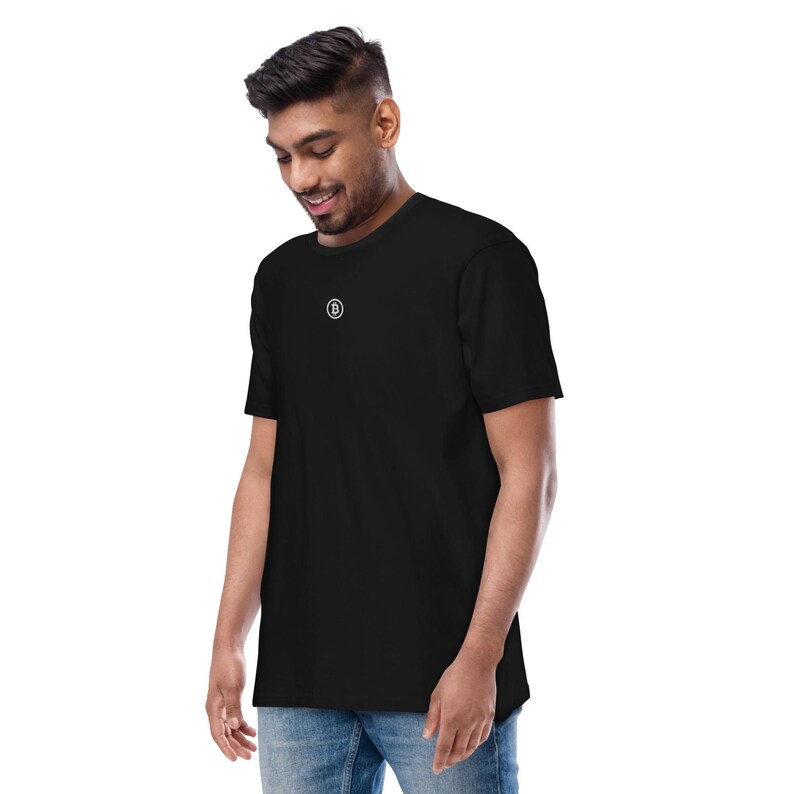 Bitcoin Logo Saylor Style Men’s premium heavyweight tee