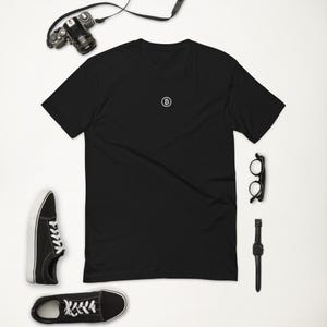 Bitcoin Shirt Saylor Style Embroidered, Fitted Unisex T-shirt, Best Gift For Bitcoin Fan, Best Gift For Him