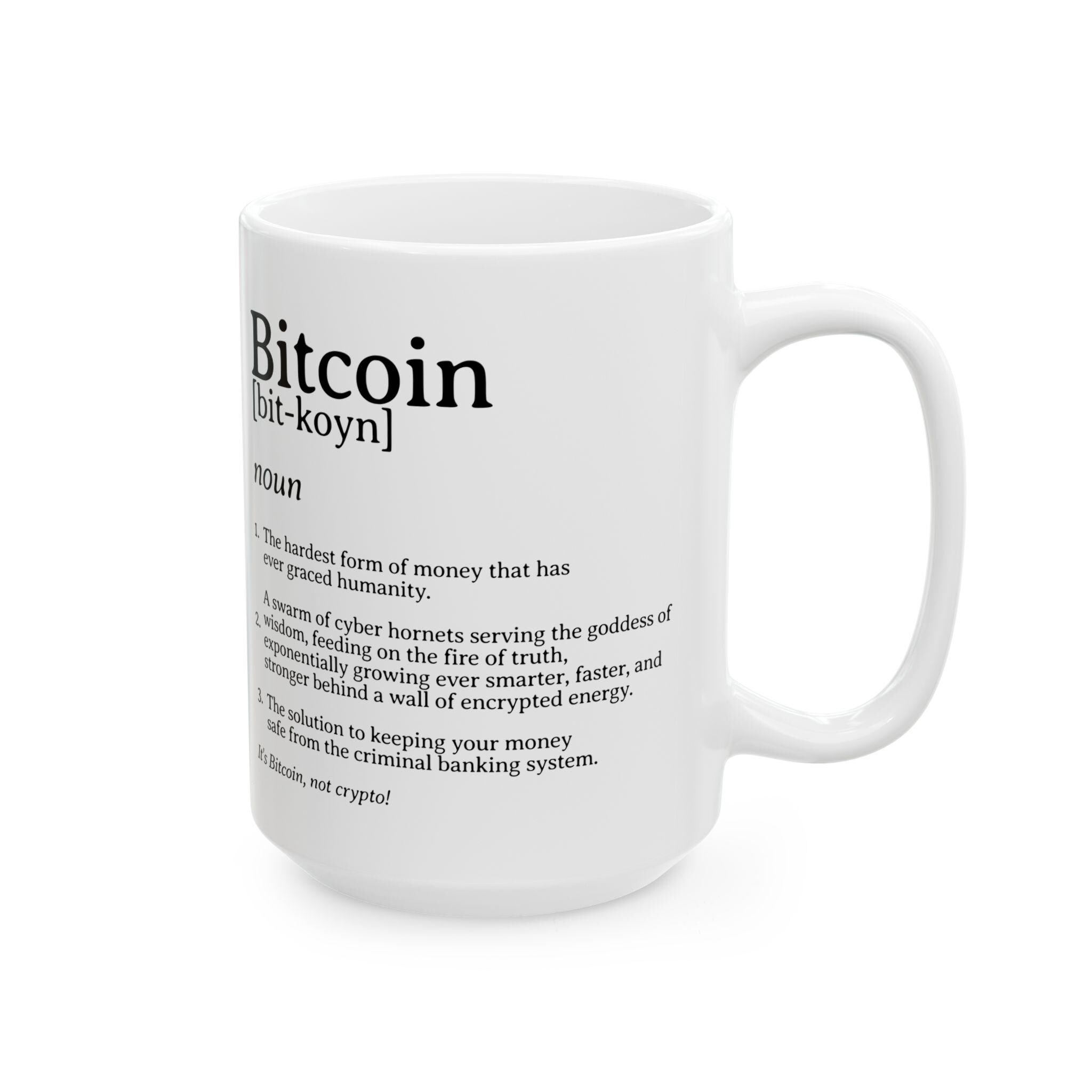 面白いビットコインの定義マグカップ：暗号通貨ファンへのギフト - Etsy 日本
