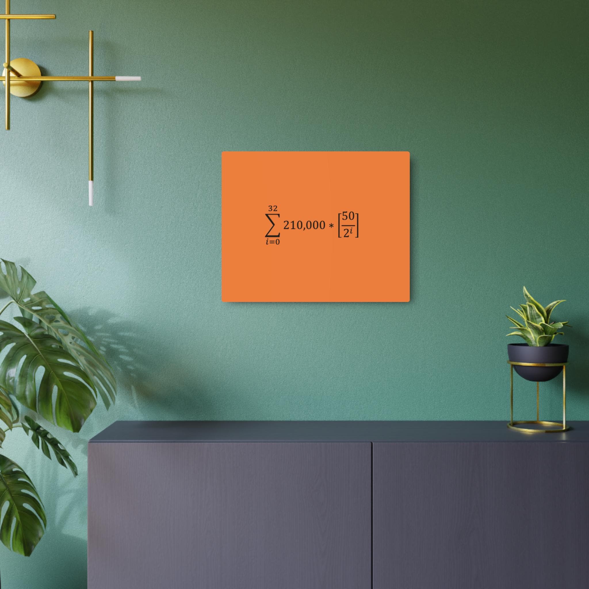 ビットコインの貨幣供給方程式メタルアートサイン：暗号通貨ファン向けデコレーション - Etsy 日本