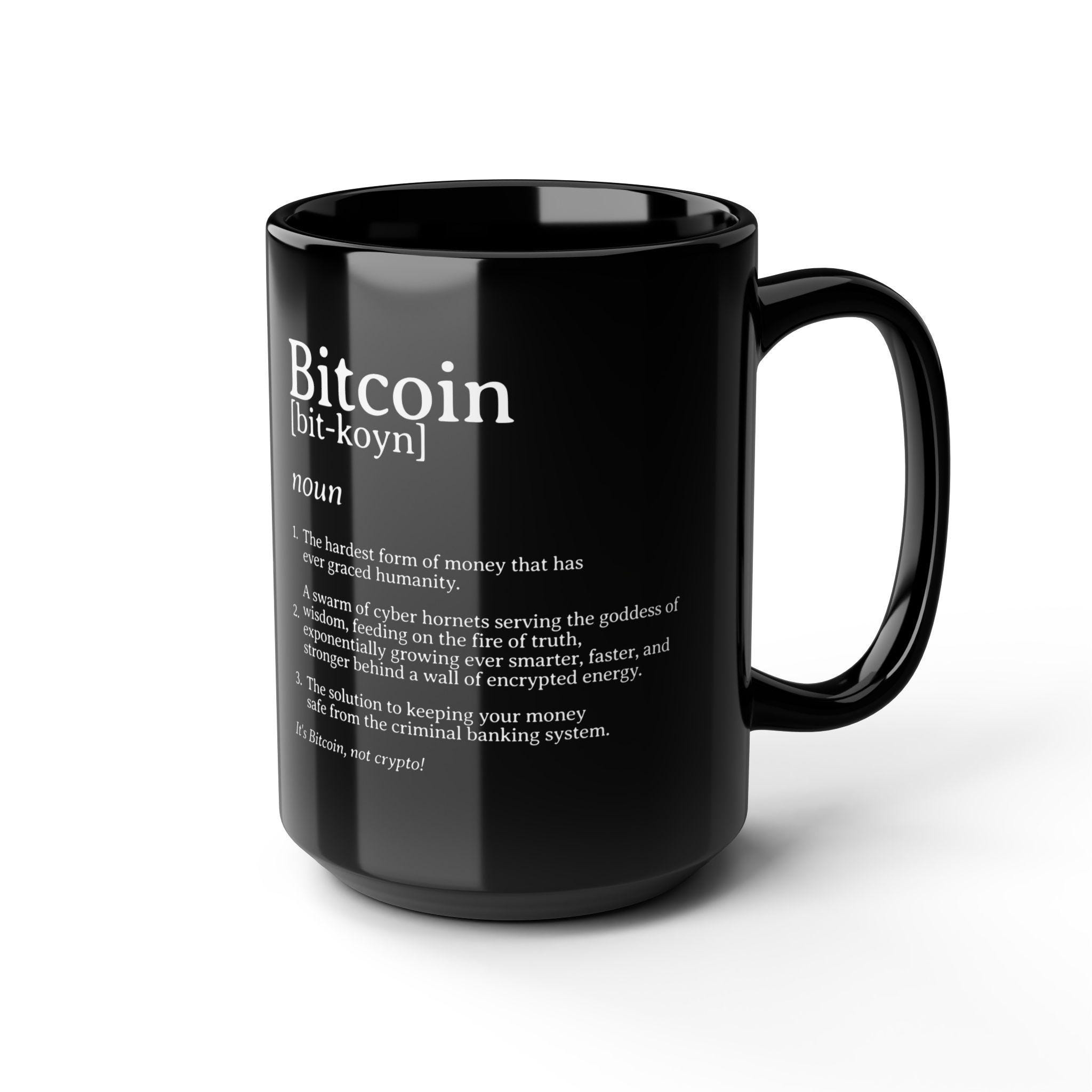 Bitcoin Definition Mug: Funny Crypto Coffee Cup