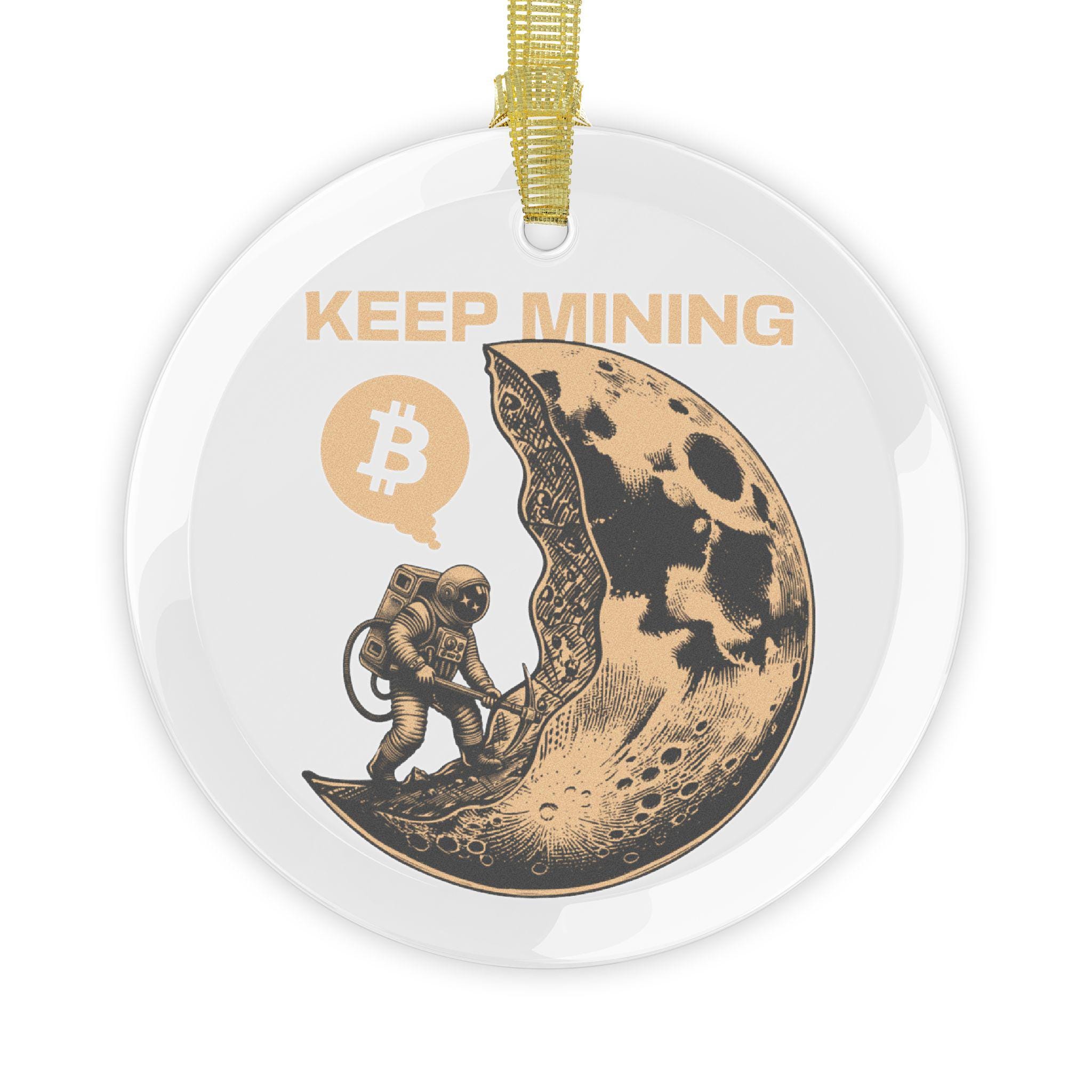 ビットコインガラスオーナメント、マイナーのためのお祝いのホリデーデコレーション、暗号通貨クリスマスツリーデコレーション、BTCギフト、暗号通貨ストッキング詰め物、