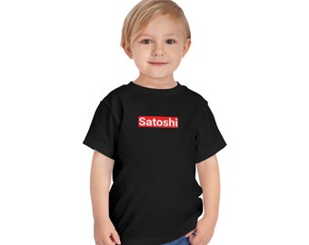 Satoshi Red Unisex Toddler Short Sleeve Tee,Bitcoin Shirt, Satoshi Shirt, Crypto Gift, Bitcoin Lover, Bitcoin Gift, Crypto Shirt BTC Gift
