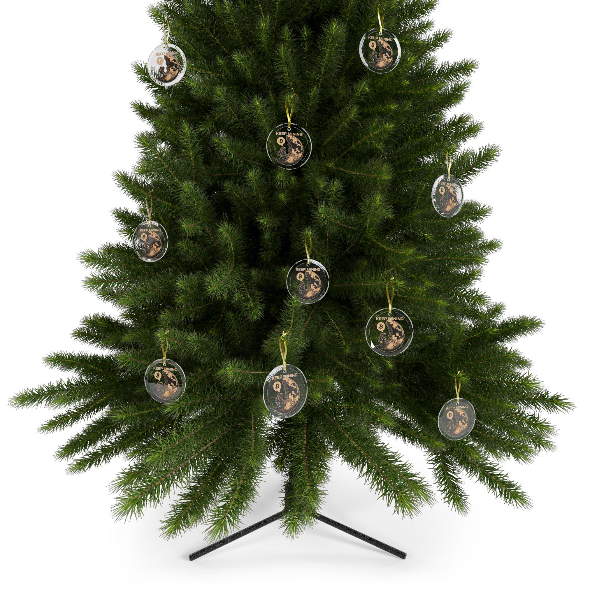 ビットコインガラスオーナメント、マイナーのためのお祝いのホリデーデコレーション、暗号通貨クリスマスツリーデコレーション、BTCギフト、暗号通貨ストッキング詰め物、