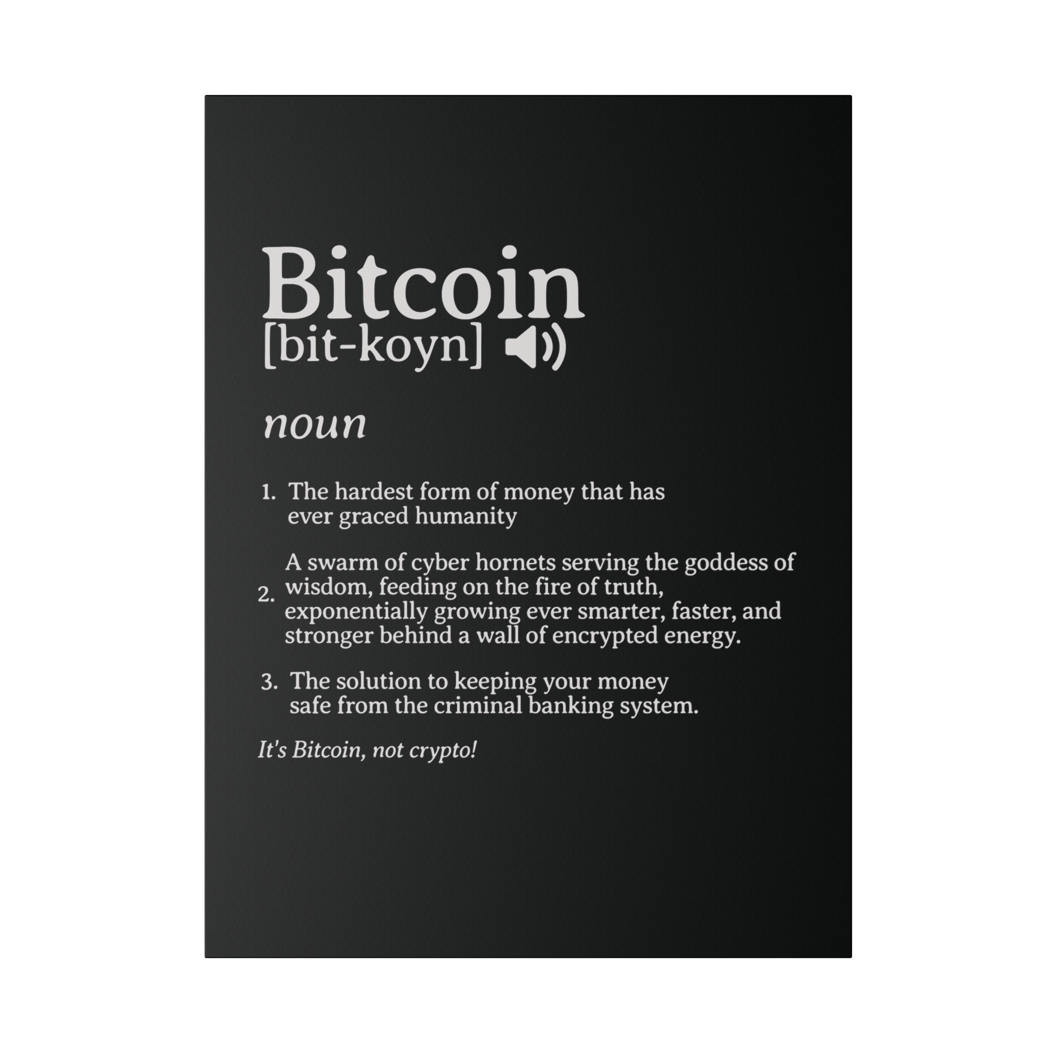 Bitcoin Definition Art, Canvas Art, Bitcoin Painting, Gift For Trader, Crypto Gift, Bitcoin Lover, Bitcoin Gift, Crypto Art, BTC Gift