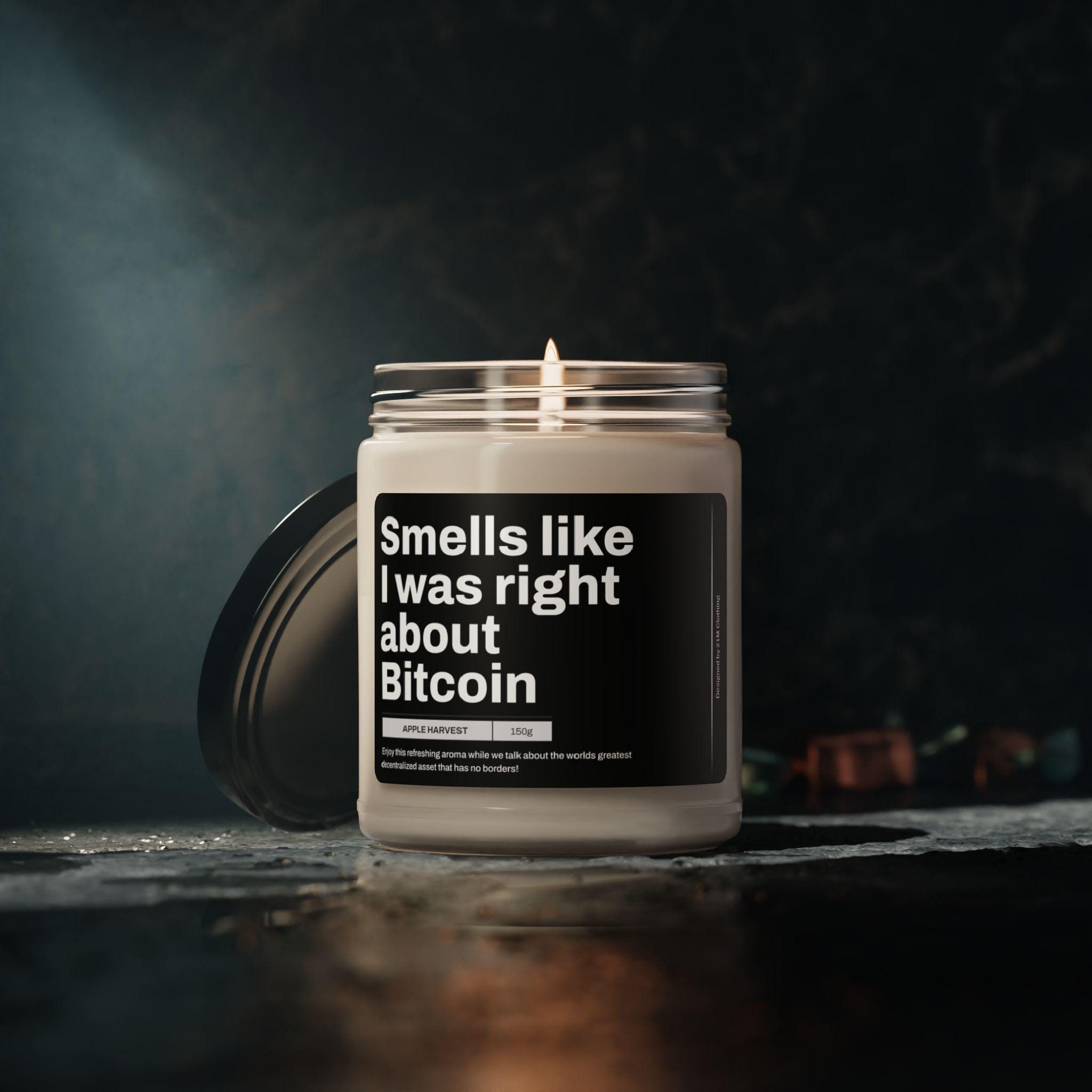 ビットコインの香りのソイキャンドル、面白い暗号通貨ギフト - Etsy 日本