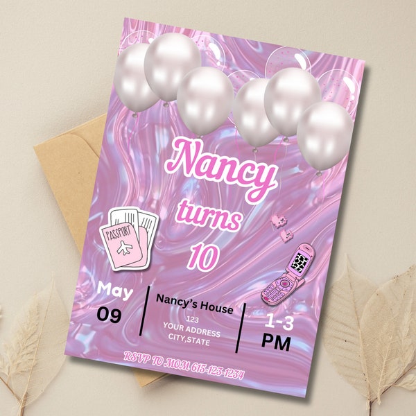 destination phone bday invite|pink passport bday template|pink travel theme birthday invite template|destination suprise birthday invite