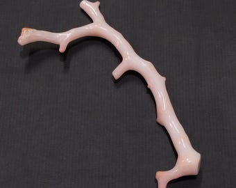 Ramo di corallo bianco rosa naturale: pietra preziosa giapponese della barriera corallina, 21,50 CRT